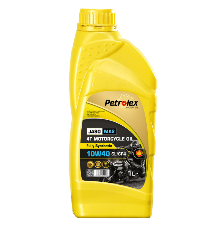 روغن موتور سیکلت فول سنتتیک پترولکس JASO MA2 مدل SL 10W-40 حجم 1 لیتر خرید روغن موتور سیکلت
